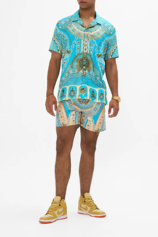 Fantastic Savings SHORT SLEEVE CAMP COLLARED SHIRT TEMPLE OF LIGHT