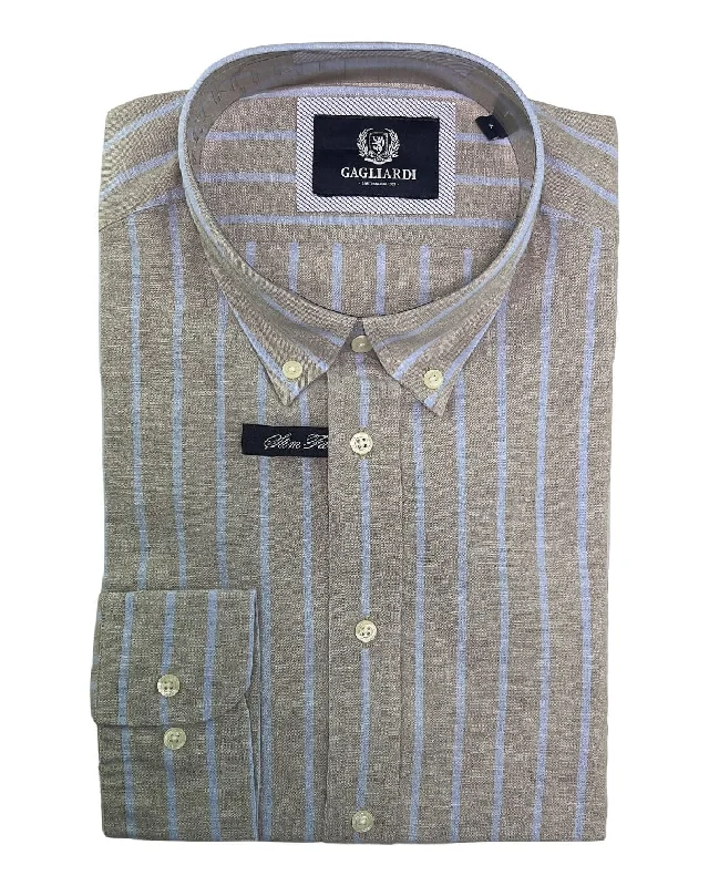 Wide Stone & Sky Stripes Shirt