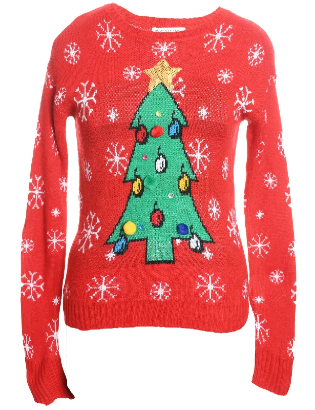 Weekend Specials You Can't Miss Red Christmas Jumper - S