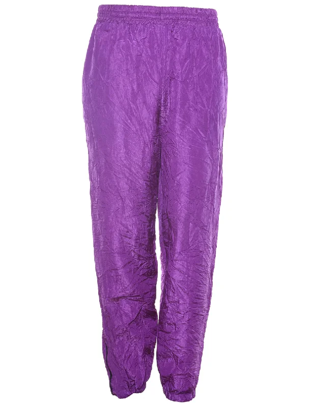 Weekend Specials You Can't Miss Purple 1980s Track Pants - W27 L30