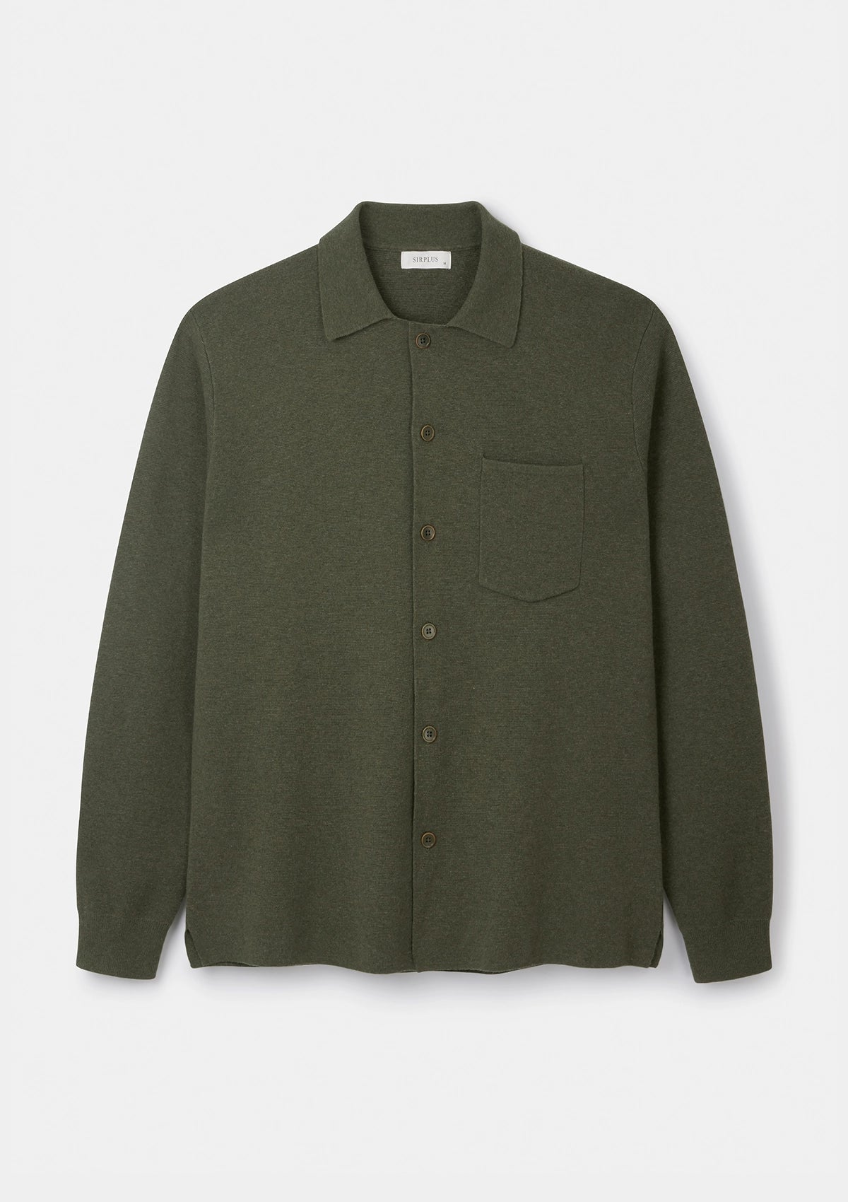 Weekend Offers That Shine Moss Green Merino Knit Polo Shirt