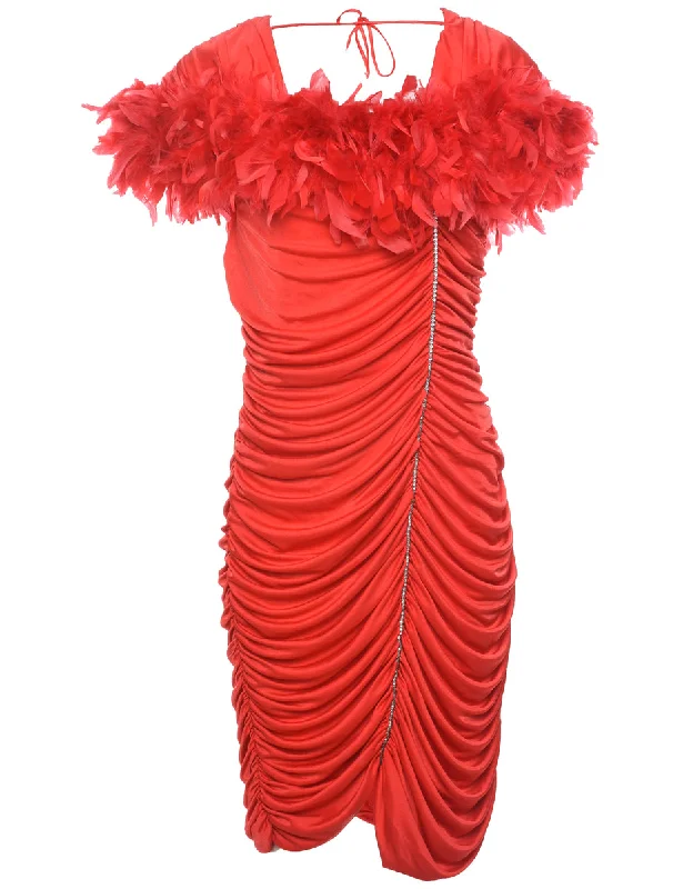 Deal Alert Red Evening Dress - L