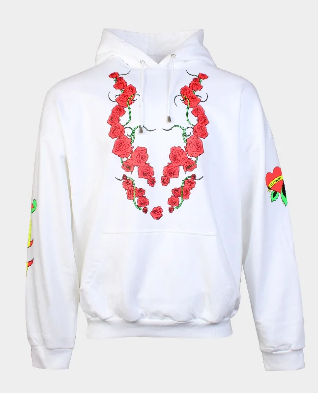 Weekend Offers That Sizzle OVERSIZE TATTOO ROSE HOODIE