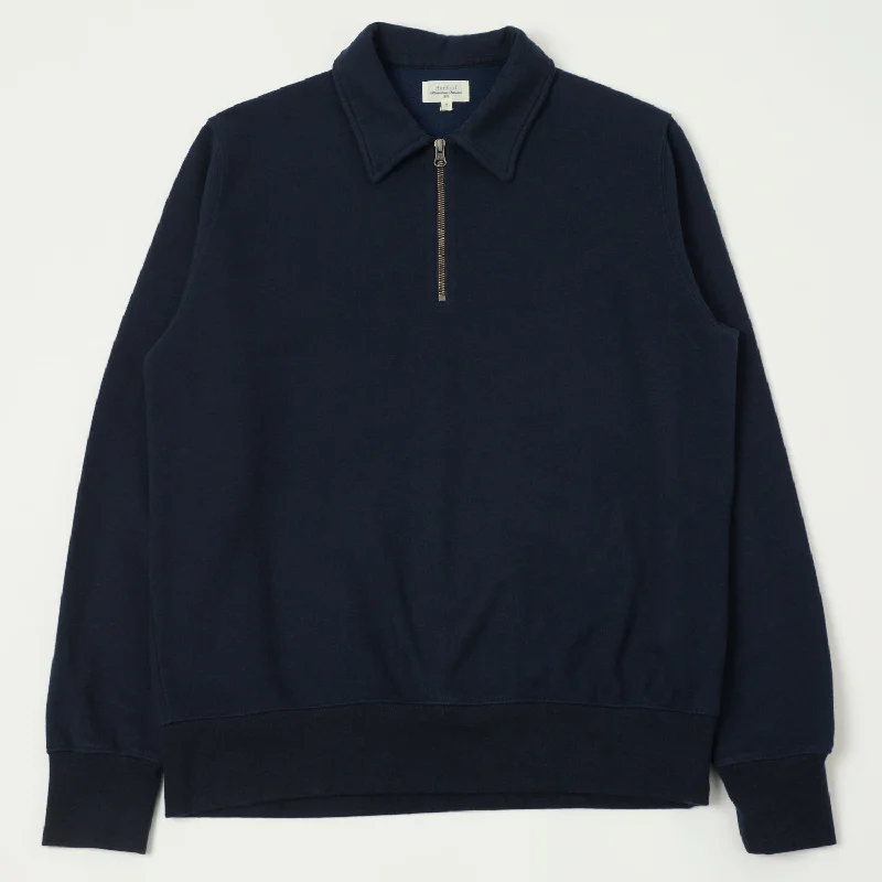 Weekend Savings Delight Hartford Zipper L/S Polo - Dark Marine