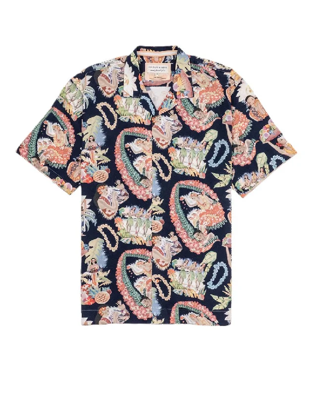 Shop Now Colours & Sons SS Hawaiian Girls Shirt Navy