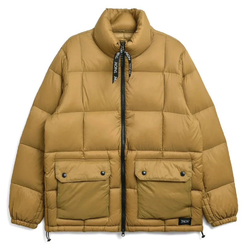 Limited Supply Taion Mountain Packable Volume Down Jacket Beige