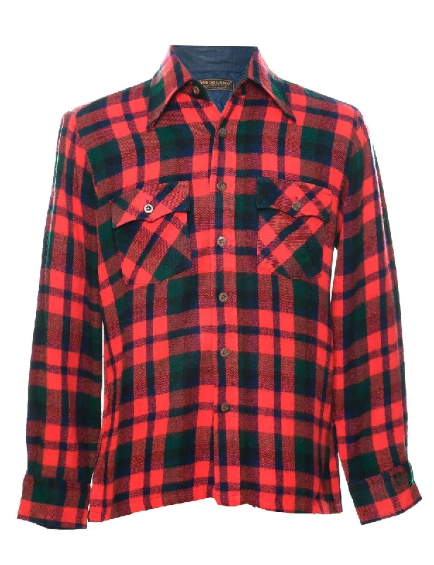 Super Deal Red Checked Shirt - M