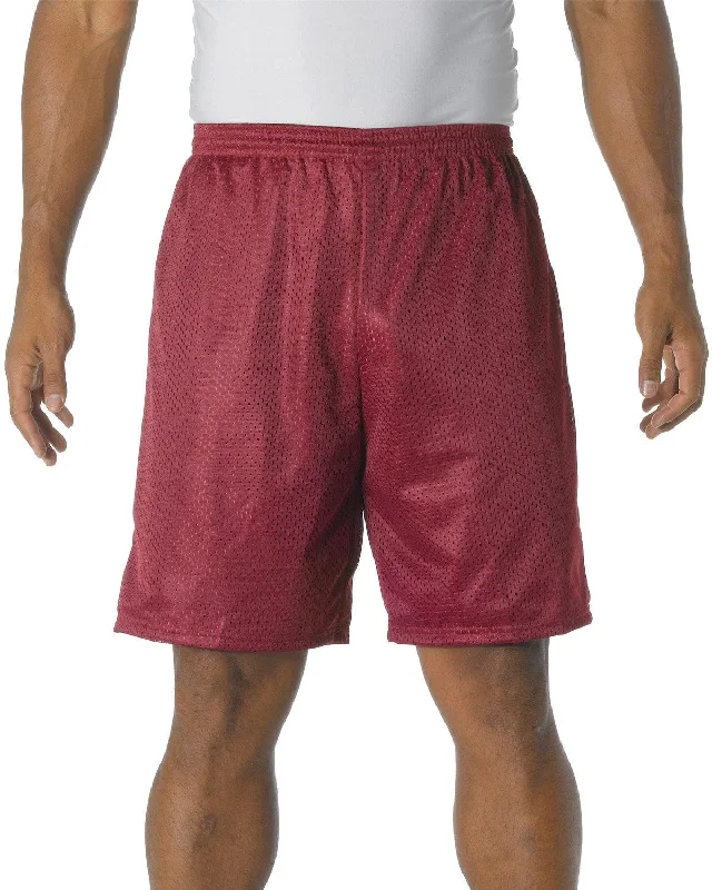 A4 Adult Nine Inch Inseam Mesh Shorts | Cardinal