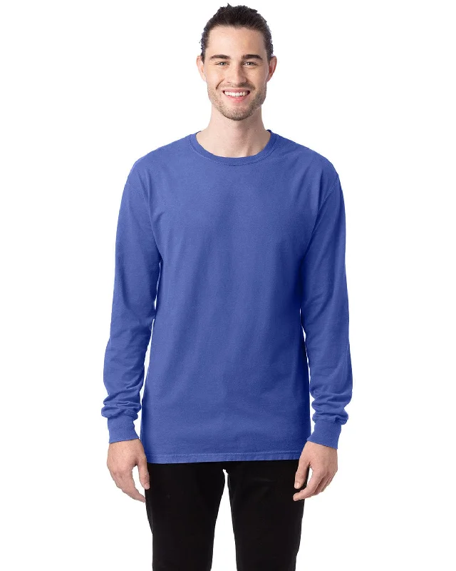 ComfortWash by Hanes Unisex 100% Ringspun Cotton Long Sleeve T-Shirt | Deep Forte