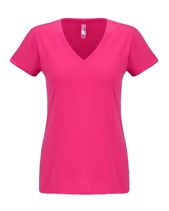 Weekend Discounts to Delight Next Level Ladies Sueded V-Neck Tee | Raspberry