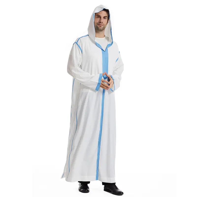 Hooded Djellaba Muslim Arab Men Thobe Thawb With Pocket