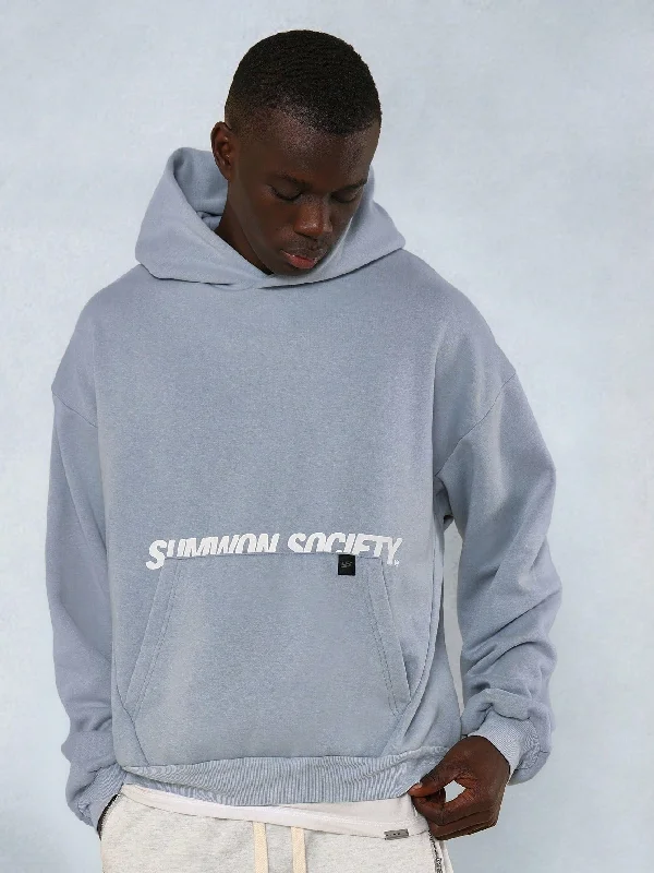 Act Fast Regular Fit Washed Overhead Hoodie With Graphic Print