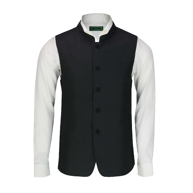 While Supplies Last NEHRU STYLE WAISTCOAT IN BLACK