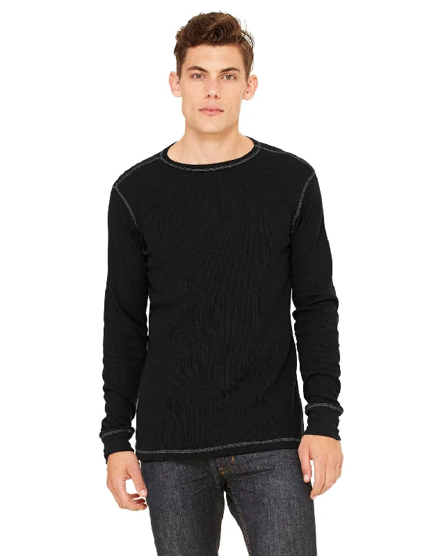 Bella+Canvas Long Sleeve Thermal T-Shirt | Black/ Grey