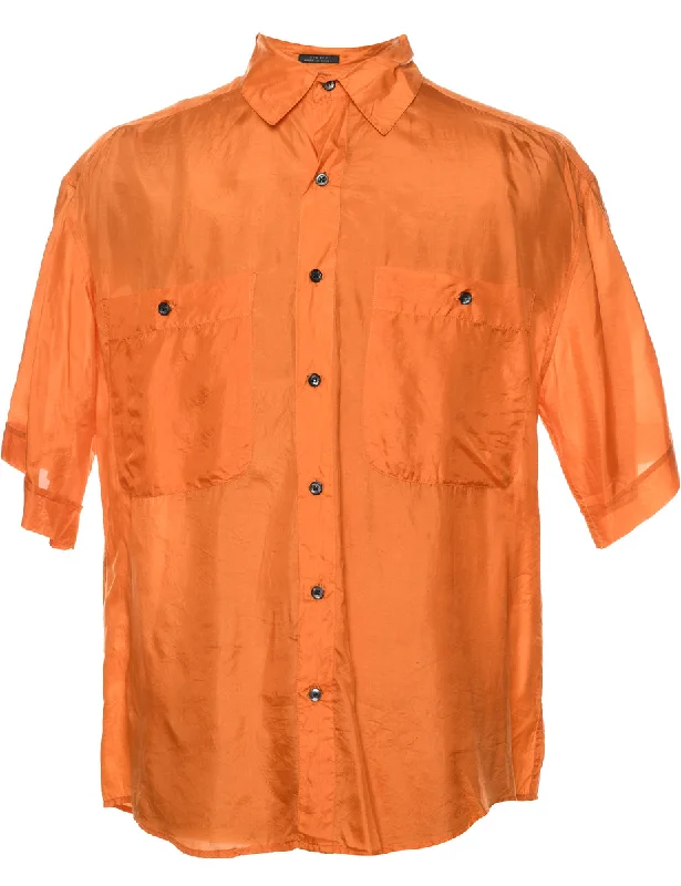 Silk Orange Shirt - M