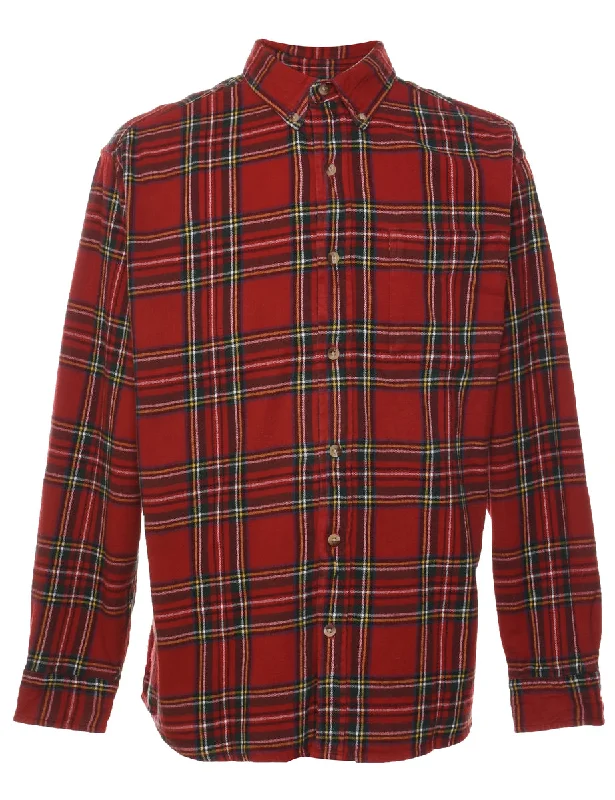 Weekend Bargains to Celebrate Red Classic Checked Shirt - L