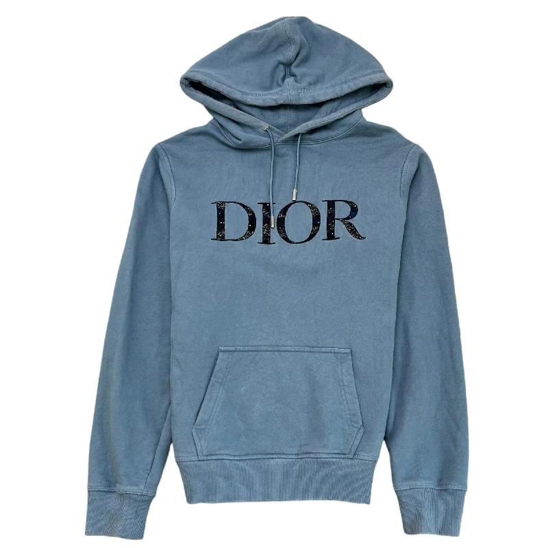 Savings Galore Men's Embroidered Logo Hoodie Blue Size XS