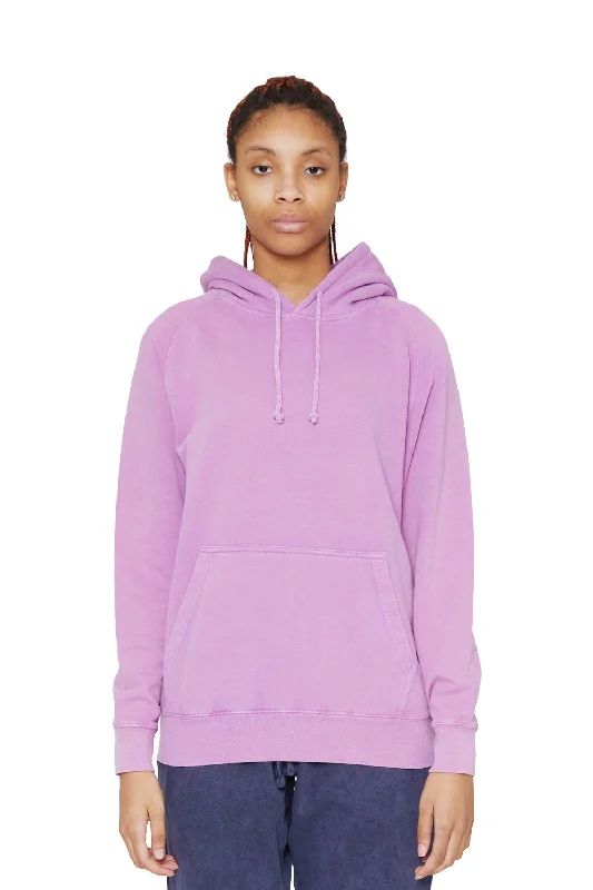 Shop the Weekend Away Lane Seven Mens Vintage Raglan Hooded Sweatshirt Hoodie w/ Pouch Pocket - Vintage Orchid