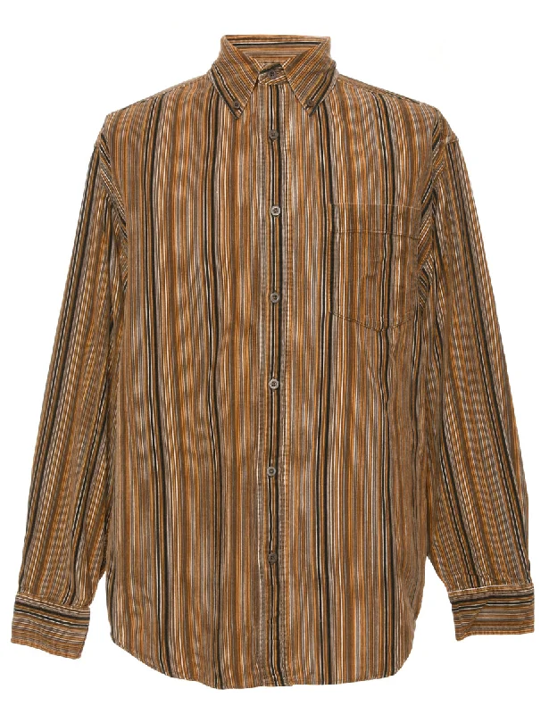 Weekend Savings Extravaganza Pinstripes Corduroy Shirt - M
