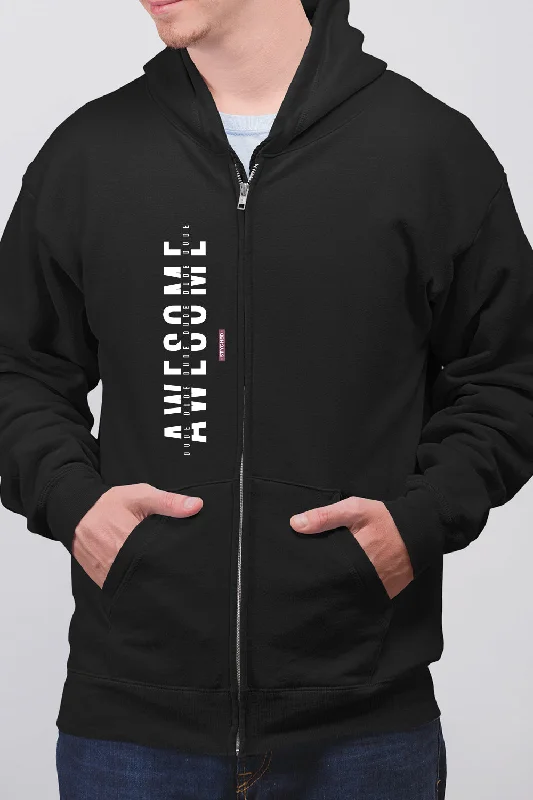 Weekend Discounts to Delight Awesome Dude - Full Zip Premium Hoodies Black No Threads Weekend Discounts to Delight Awesome Dude - Full Zip Premium Hoodies Black No Threads