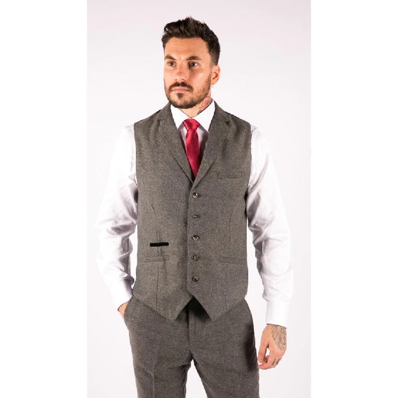 Pay Less Mens Waistcoat Wool Herringbone Tweed Dark Grey Formal Classic 1920s Tailored Pay Less Mens Waistcoat Wool Herringbone Tweed Dark Grey Formal Classic 1920s Tailored