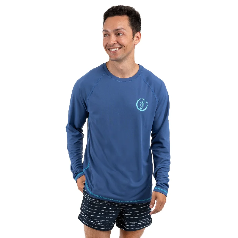 Weekend Deals That Dazzle Trekker Unisex Rash Guard Long Sleeve Navy