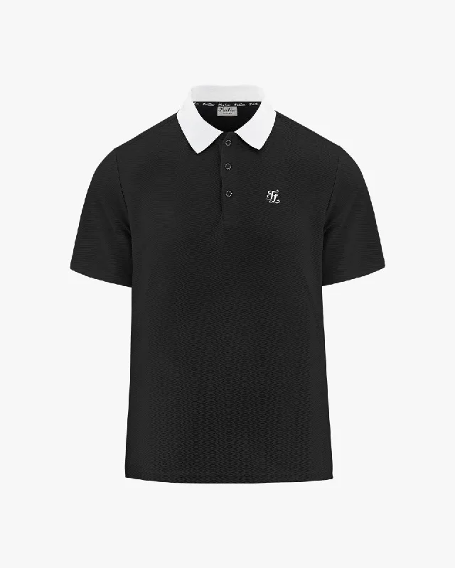 Price Drop Men's Jacquard short -sleeved T -shirt - Black