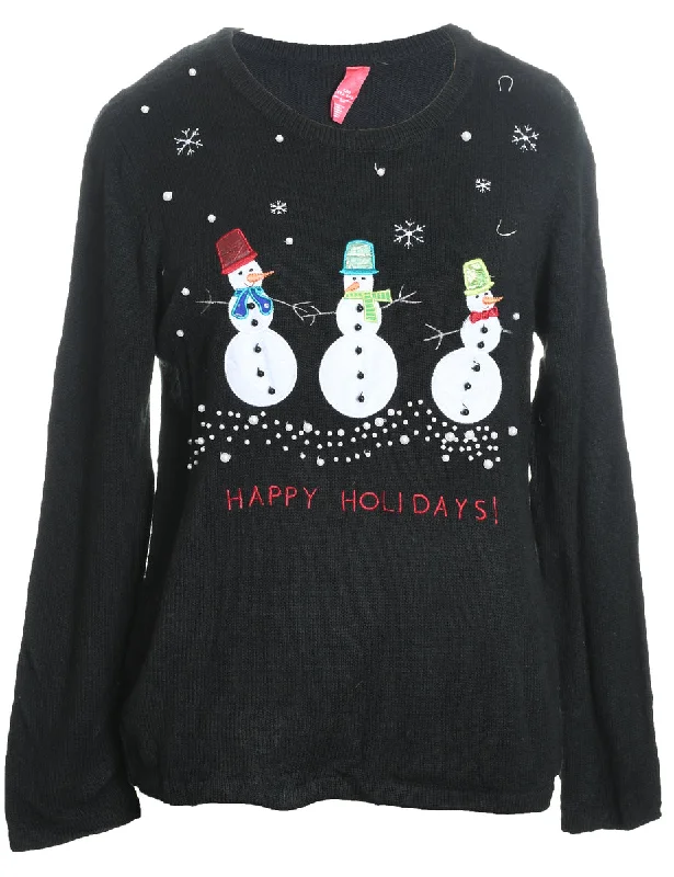 Snowman Christmas Jumper - L