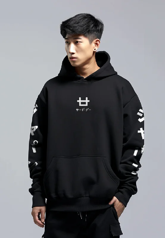 Discount Mania MT983U Men Hoodie Logo List Jpn Hitam