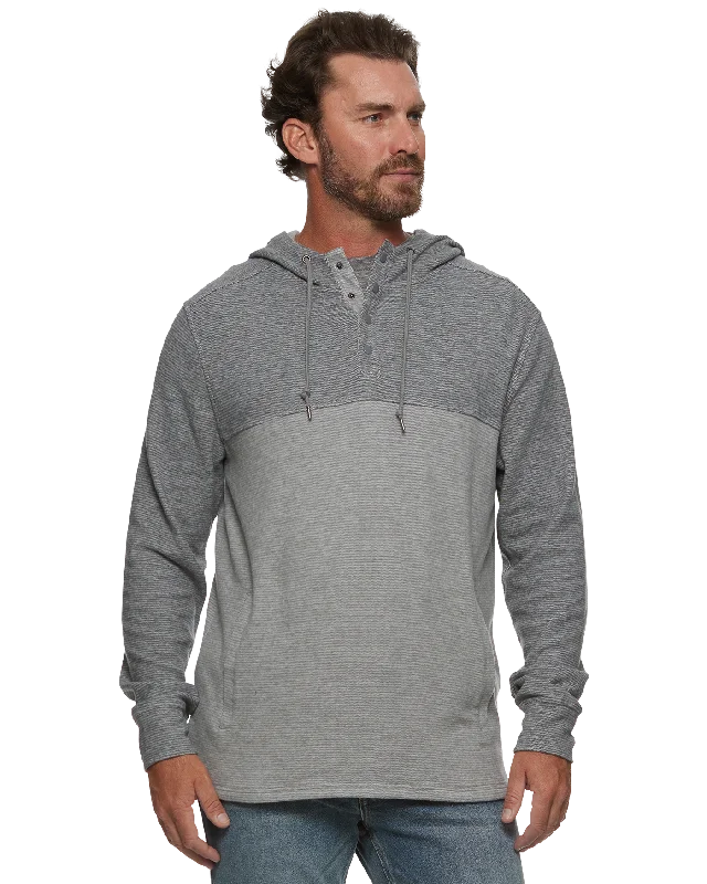 Massive Deal HERO STRETCH KNIT HOODED HENLEY