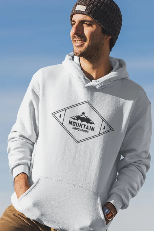 Early Bird Mountain Conqueror Premium Non Zipper White Hoodie