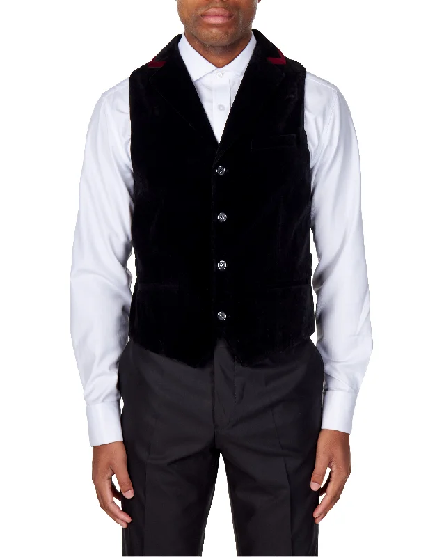 Amazing Value TIM Black Velvet Collar Waistcoat