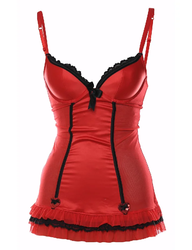 Special Offer Red Lace Babydoll - XS
