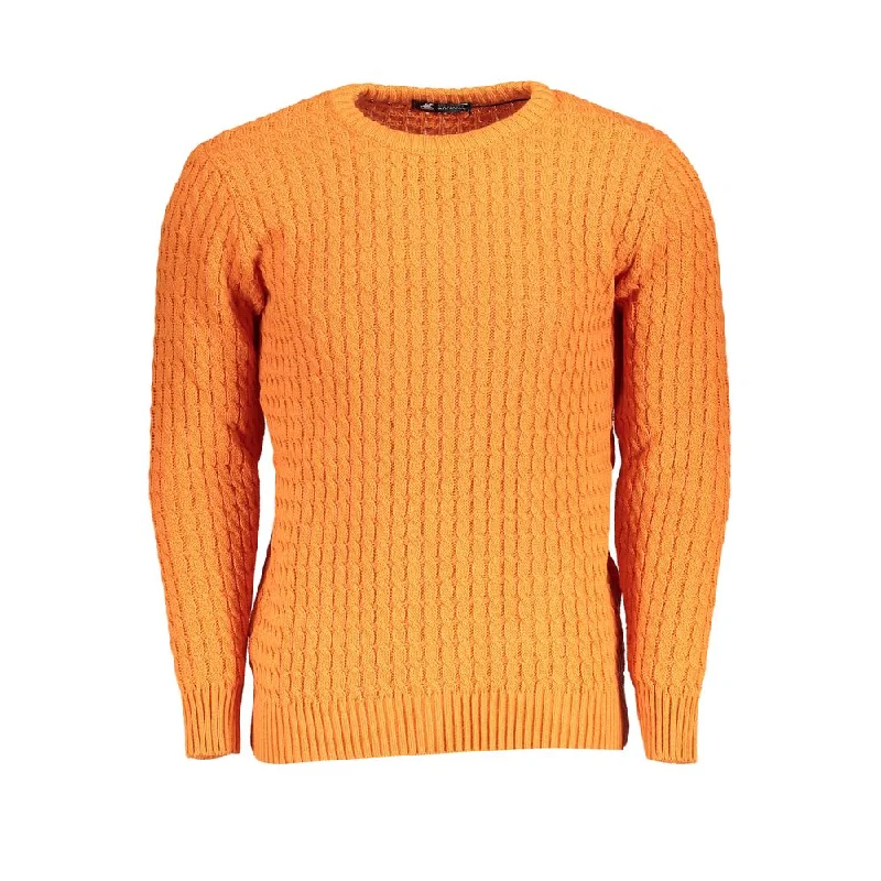 U.S. Grand Polo Elegant Twisted Crew Neck  Men's Sweater