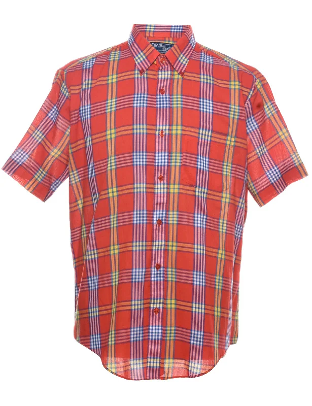 Quick Sale Red Checked Shirt - L