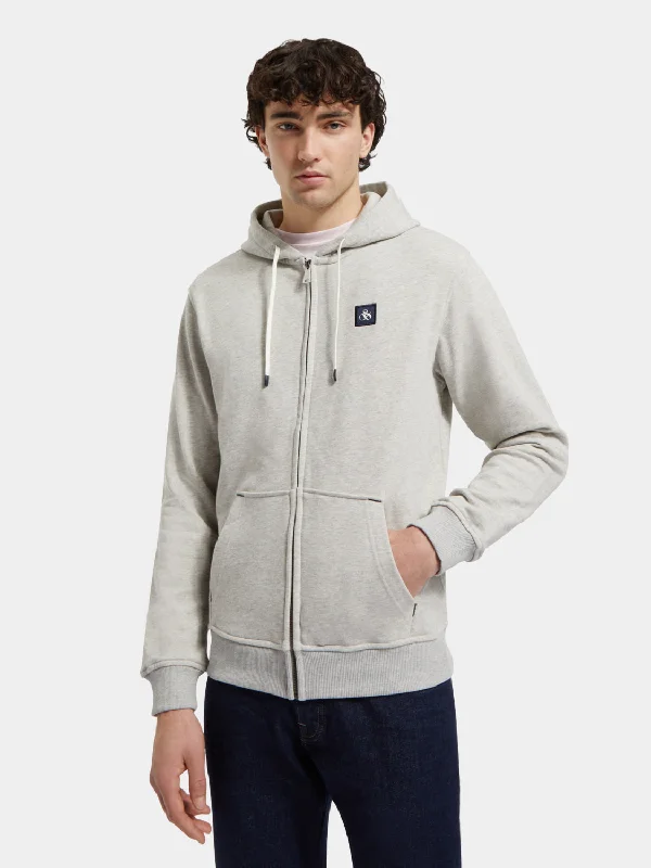 Regular-fit zip-through hoodie