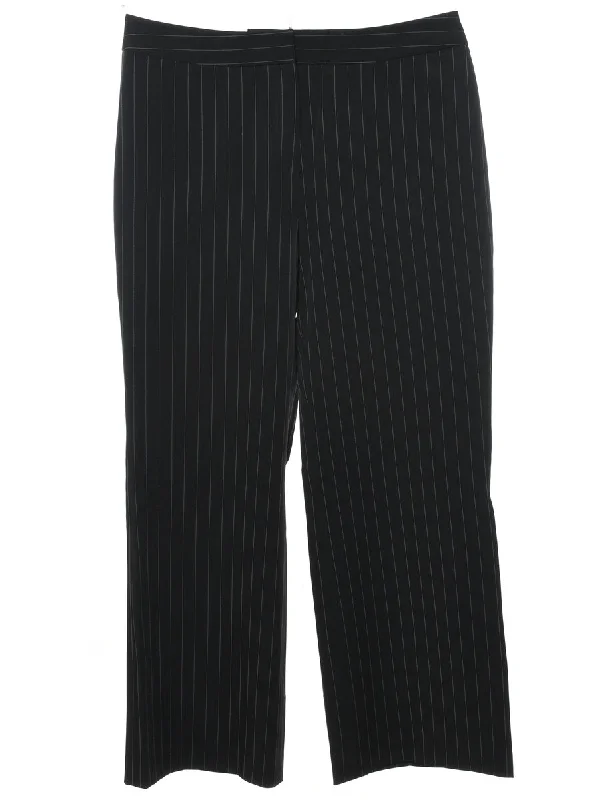 Value Deals Pinstriped Black & White Trousers - W33 L28