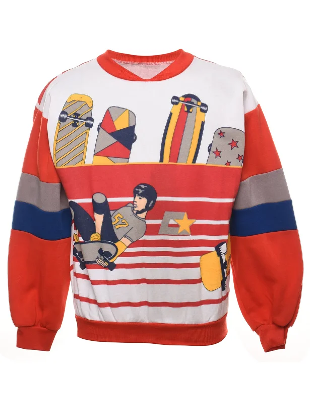 Skate Champion Printed Sweatshirt - L