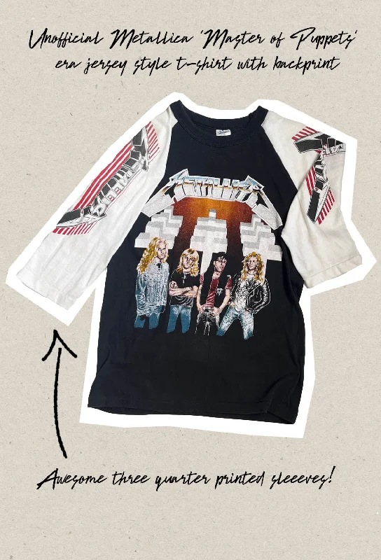 Bonus Offer Rare unofficial circa 1986 Metallica 'Master Of Puppets' sleeve print t-shirt - XS