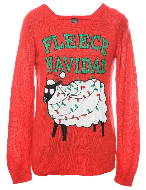 Weekend Bargains Just for You Red Christmas Jumper - M