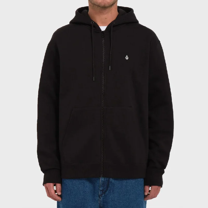 Early Access Volcom Mens Single Stone Zip Hoodie - Black