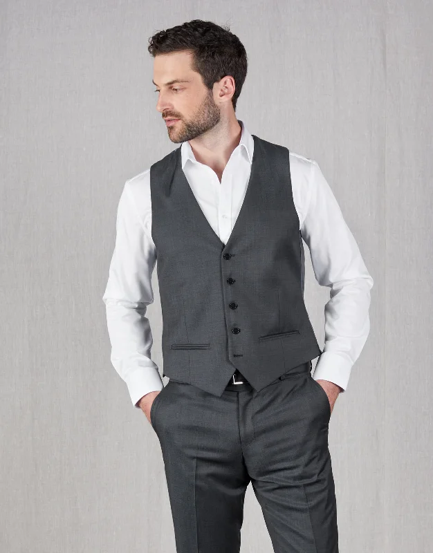 Crazy Savings Churchill Steel Blue Nailhead Waistcoat