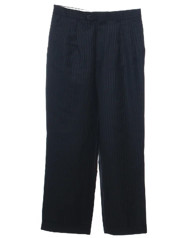 Weekend Specials Just for You Pinstriped Black Trousers - W31 L30
