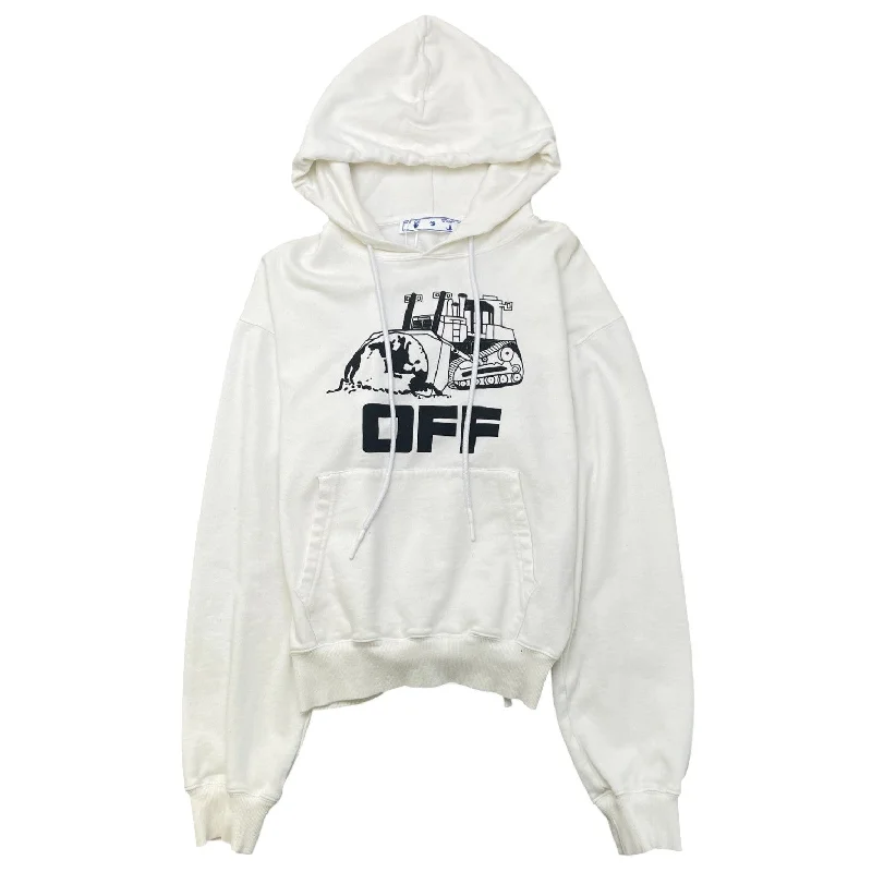Instant Deal Men's Caterpillar Logo Hoodie White Size S