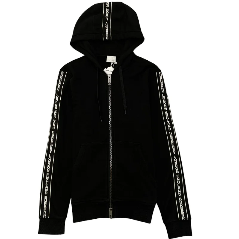 Weekend Specials to Indulge In Men's Tape Logo Hoodie Black Size XS