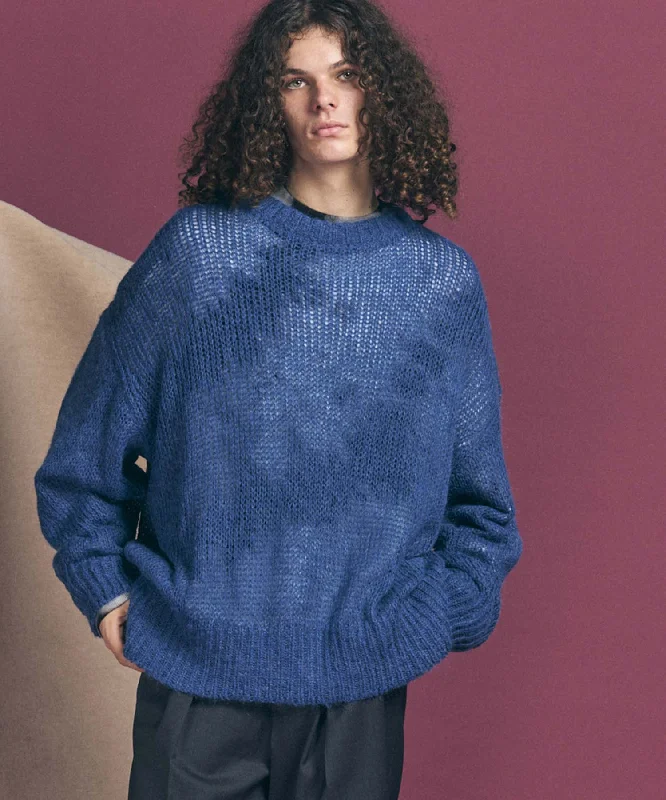 Weekend Discounts to Grab 【SALE】Prime-Over  Sheer Mohair Wool Knit Pullover