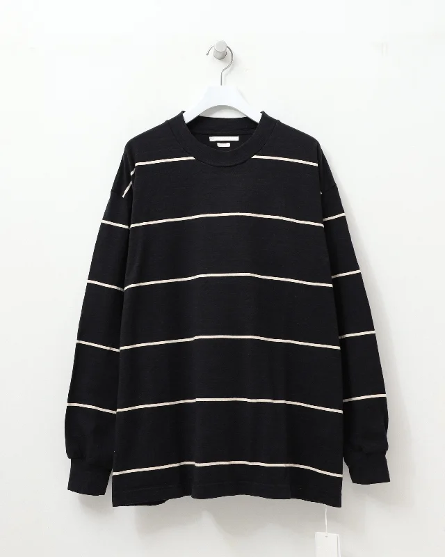 While Supplies Last C/NAPP Border L/S Tee Black-BODY×Ivory-Line