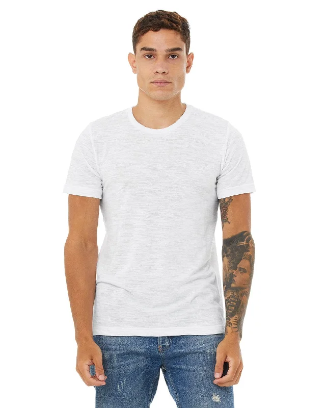 Extra Savings Bella+Canvas Mens Poly-Cotton Short Sleeve T-Shirt | White Slub