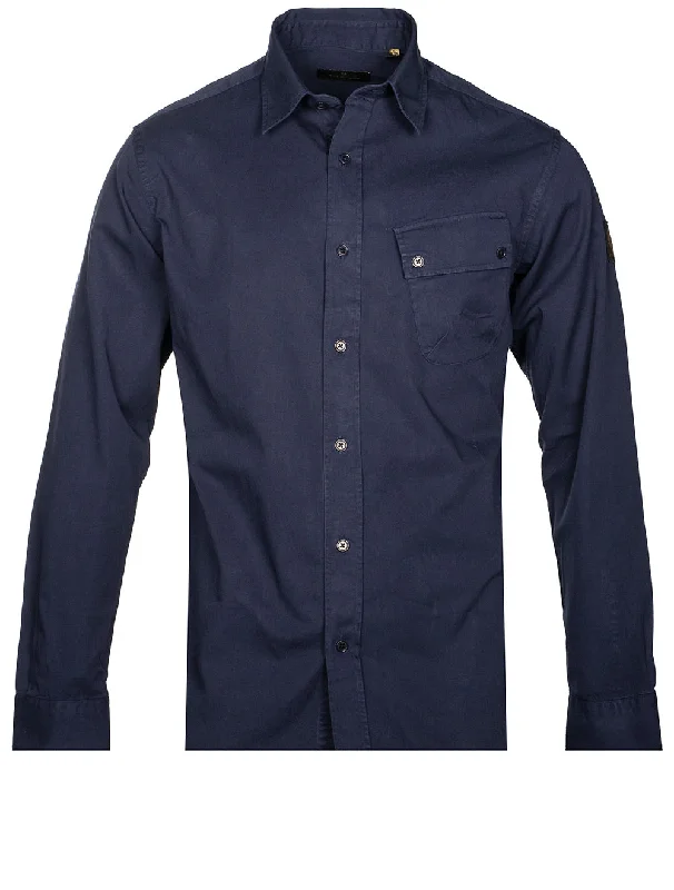 Cotton Twill Pitch Shirt Deep Navy