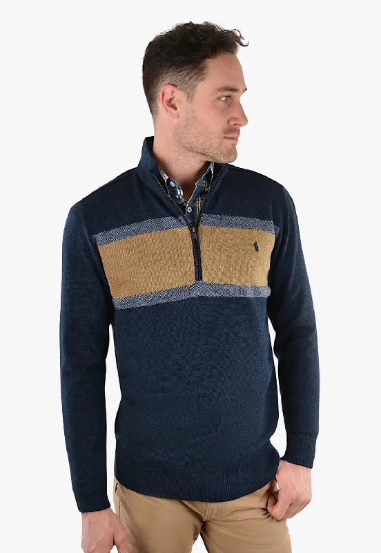 New Arrival Thomas Cook Mens Johnson Stripe Merino Blend Rugby